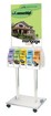 2-Sided Clear Acrylic Poster Stand with Wheels 