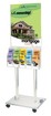 2-Sided Clear Acrylic Poster Stand with Wheels - Main Image