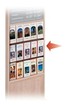 15-pocket literature dispenser for wood kiosks