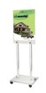 2-Sided, Clear Acrylic Poster Stand with Wheels  - Main Image