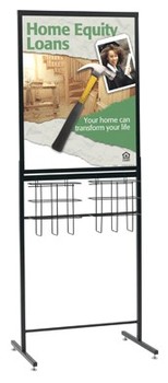 Century Floor Stand with 4 Wire Baskets  - Main Image