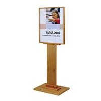 TWO SIDED OAK FLOOR POSTER STAND - 22