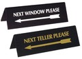 NEXT WINDOW AND NEXT TELLER PYRAMID SIGNS