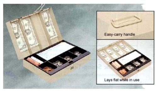 Cash Box with 6-Compartment Cash Tray - Main Image
