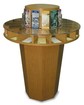 Circular Laminate-Top Counter with 16 Compartments