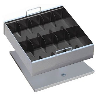 Cash Tray  - Steel, 10-Compartment with Cover  - Main Image