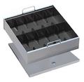 Cash Tray  - Steel, 10-Compartment with Cover 