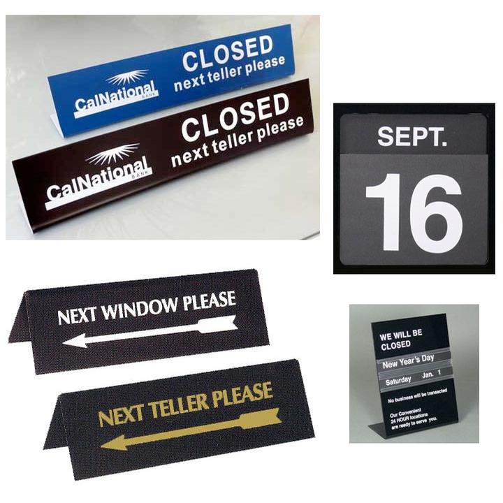Signs & Displays, Teller & Counter Signs